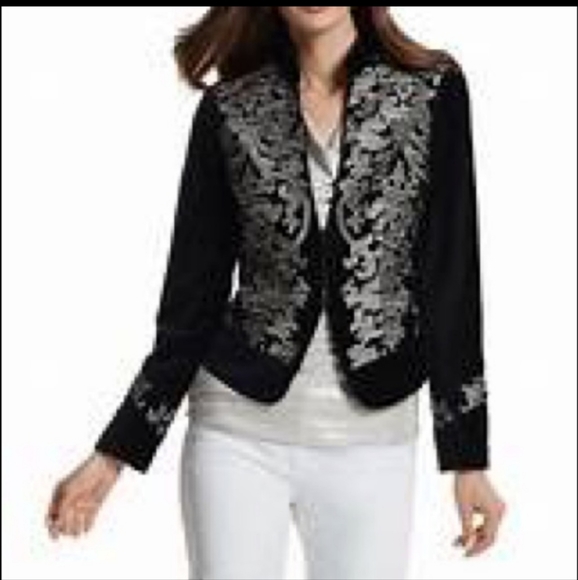 White House Black Market Jackets & Coats Whbm Baroque Jacket Black